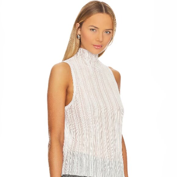 House of Harlow 1960 | Ribbed Tank Tunic‎ Mint Green/White Striped | SZ XL Women - Picture 9 of 13